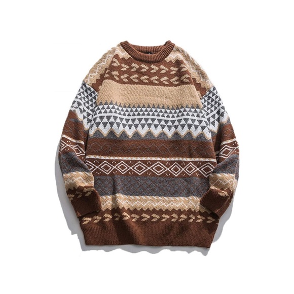tanmka Other - Tanmka Men’s Vintage Inspired Oversized Striped Pullover Sweater